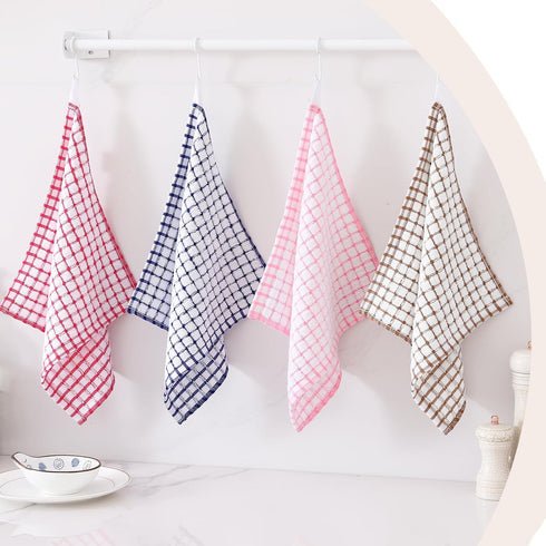 24 Pack 12 12 Inches Kitinjoy Cotton Terry Kitchen Dish Cloths, x Super Soft and Absorbent Dish Rags, Quick Drying Dish
