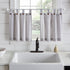 Elrene Home Fashions Tucker Ticking Stripe Tier Window Curtains - 30" x 36", Set of 2, Gray