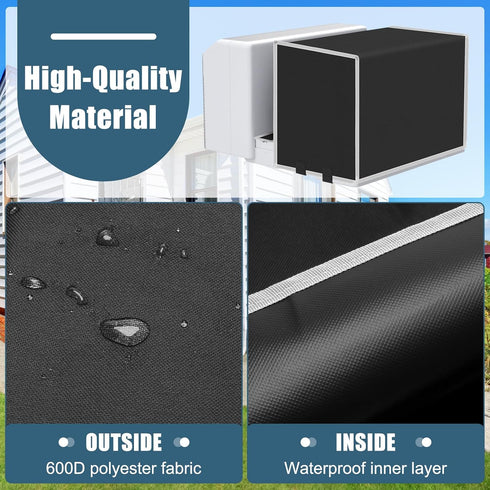 U Shaped Air Conditioner Cover for Midea, Waterproof and Windproof Cover for 8000/10000/12000 BTU Units