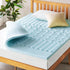 Mellow 2 Inch 5-Zone Memory Foam Mattress Topper, Cooling Gel Infusion, Full Size, Blue
