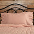 VHC Brands Sawyer Mill Ticking Striped Cotton Farmhouse Standard Pillowcase Set, 21x30, Red Country