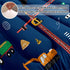 3 Set Sets, Sets Pcs Twin Bedding for Boys, Kids Construction Truck Comforter Excavator Truck Twin Boys Bedding for All