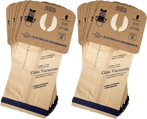 Casa Vacuums Compatible 12 +1 Pk for Style R - Aerus Electrolux Guardian Bag & HEPA Filter Kit