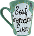 KINREX Best Grandma Ever Mug, Turquoise, 12 oz. Coffee Cup for Women, Mothers Day, Christmas, Birthday Gift