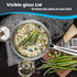 E-far 2-Quart Tri-Ply Saucepan, Stainless Steel with Glass Lid, Non Toxic, Oven & Dishwasher Safe