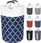 Large Laundry Basket, Collapsible Tall Hamper Bag with Handles, Waterproof Storage for College Dorm, Family (Blue) 75L