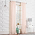 No. 918 Tayla Crushed Texture Semi-Sheer Curtain Panel, 50" x 84", Blush Pink