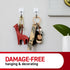 Command Small Wire Toggle Hooks, 4 Wall Hooks & 5 Command Strips, Damage-Free Hanging, Holds up to 0.5 lb