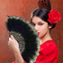 2 Pieces Feather Hand Fan Embroidered Flower Marabou 1920s for Costume Party Dancing Photoshoot Wedding Decor