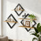 GYJZIFW Floating Shelves Set of 3-2-Tier Hanging Wall Mounted Shelves, Decorative Storage Shelf