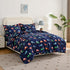 Set Set Set 2 Yibeizi Car Kids Comforter for Boys Twin, Cute Reversible Quilted Navy Blue Printed Construction Toddler