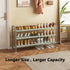 3 Closet INGIORDAR Shoe Rack Tier Long Storage Organizer Wide Metal Shoe Shelf for Entryway Grey