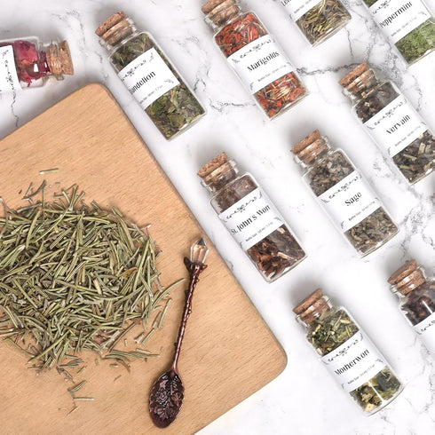 HNSHAG 18pack Witchcraft Supplies Herbs and Flowers Kit, Bigger Size Dried Herb for Witchy Beginners, Witchcraft Altar