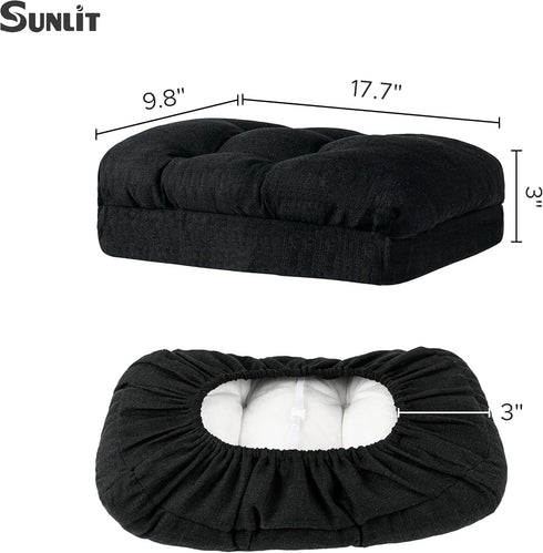 Set 2 Sunlit Bar Stool Covers - of Rectangle Bar Stool Seat Covers, Soft and Cushioned Bar Chair Covers, Easy