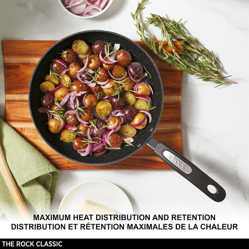 Starfrit The Rock 16cm Non-Stick Egg Fry Pan - 6.5" Durable Forged Aluminum, PFOA Free, Black