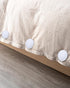 Duvet Pin Clips 16 Sets, Duvet Button Fasteners with Soft Fabric for Quilt, Cushions, Curtains (White)