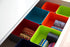 Three by Three Seattle Felt·Like·It! Storage Bin, 5x5x4 Inch for Office, Craft Room, Living Room, Bedroom, Blue