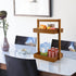 2 Countertop, Utoplike Teak Wood Shower Caddy Corner, Tier Bathroom Organizer Standing Shower Rack with Handle, Stand