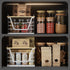 Countertop Trash Bag Holders with Wood Top, Large & Small Garbage Bag Dispenser for Kitchen, Pantry, Laundry Room