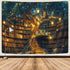 80"X60" GOAOK Fantasy Library Tapestry For Classroom, Mysterious Tree Magic Bookshelf Aesthetic Tapestries, Witchy