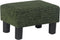 Adeco 15" Flannel Small Footstool Ottoman for Footrest, Modern Velvet Rectangle Step