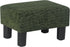 Adeco 15" Flannel Small Footstool Ottoman for Footrest, Modern Velvet Rectangle Step