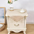 Wolkemer 2 Pack Faux Linen Small Square Tablecloth Heavy Duty Fabric Nightstand