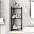 Wisuce Essentials 3 3 Corner Shelf Stand - Tier Bamboo Small Corner Bookshelf for Office Kitchen Bedroom Plant Stand