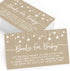 Printed Party Baby Shower Bring a Book Insert Cards, Rustic Kraft, Set of 25