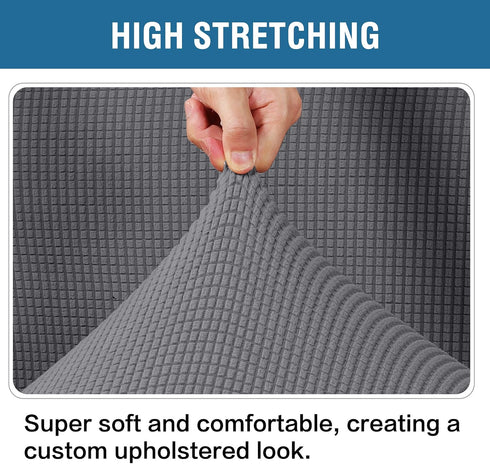 56"-75" H.VERSAILTEX Ottoman and Sofa Seat Cushion Combined Cover Slipcover Rectangle Sofa Slipcover Fit Length
