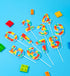3 PHD CAKE Number Building Block Birthday Cake Candle, Numeral Birthday Candles
