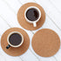 Boao 6 Pcs 6 Inch Round Absorbent Cork Coasters, Wooden Cork Plant Coasters for Home, Drinks Coffee Table Dining