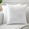 Encasa XO Throw Pillow Covers 22x22 in Set of 2 White, Cotton Decorative Cushion Covers for Living Room, Sofa