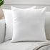 Encasa XO Throw Pillow Covers 22x22 in Set of 2 White, Cotton Decorative Cushion Covers for Living Room, Sofa