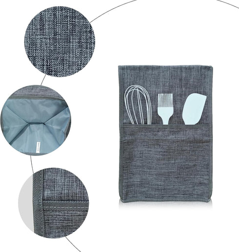 Kitchen Blender Cover, Dust-proof Organizer, Quilted Blender Protector, Appliance Covers with Accessory Pocket