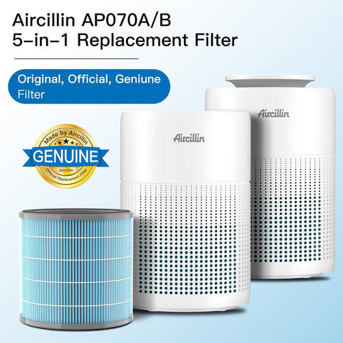 Air Purifier AP070A & AP070B Replacement Filters, 2 Pack High-efficiency HEPA & Activated Carbon