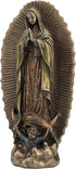 Veronese Design Our Lady Of Guadalupe Virgin Mary Statue, 6 1/8" Cold Cast Resin, Bronze Finish