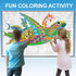 ALEX Art Set 2 of Giant Coloring Posters - Turtle and Dolphin Wall Coloring Poster for Kids & Adults - Large Coloring