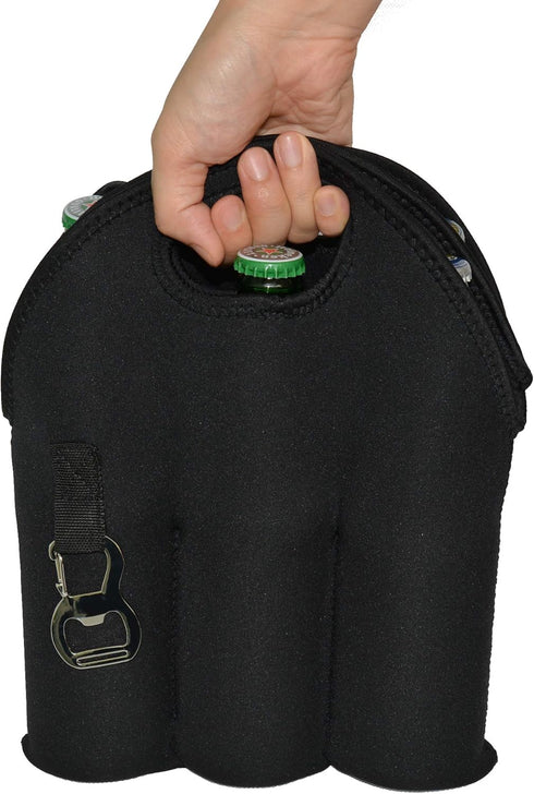6 Pack 12 oz CHILDHOOD Insulated Neoprene Beer Bottles Carrier Tote Can Cooler Holder