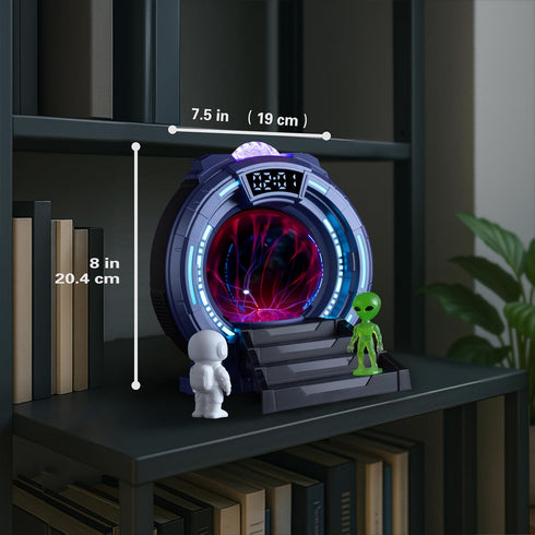 Back-to-School Season Boy Gift,Night Light Aurora Projector for Kids LED Plasma Ball Lamp/Clock,White Noise/Bluetooth