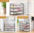 Hleelomi 4-Tier Closet,Living Expandable Shoe Rack for EntrywayAdjustable Metal Shoe Organizer for Room,Dorm,Black