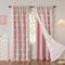 MYSKY HOME Pink Curtains for Girls Room 84 Inches Long Nursery Curtains