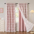 MYSKY HOME Pink Curtains for Girls Room 84 Inches Long Nursery Curtains