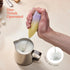 Powerful Handheld Milk Frother, Mini Battery Operated Milk Foamer with Stainless Steel Drink Mixer and Frother Stand