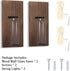 2 Pack Heiple Wood Glass Wall Sconces, Farmhouse Planters for Indoor Plants, Rustic Decor for Living Room, Hanging Vase