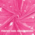 Glow in The Dark Blanket for Kids, Soft Cozy Warm Fuzzy Throw Blanket with Pink Glowing Stars