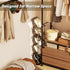 5 Patinao Sloping Narrow Shoe Rack Tiers - Free Standing Vertical Shoes Racks for Small Spaces and Corner, Shoe Storage