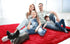 LOCHAS Ultra Soft Indoor Modern Area Rugs, Fluffy Living Room Carpets for Children Bedroom, 3x5 Feet, Red