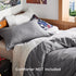 Bedsure Twin/Twin XL Duvet Cover Kids - Soft Double Brushed 2 pcs Grey Duvet Cover with Zipper Closure & Pillow Sham