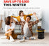Honeywell HHF360V Portable Heater, Charcoal Grey, 360 Degree Surround Fan Forced, Adjustable Thermostat, 2 Heat Settings
